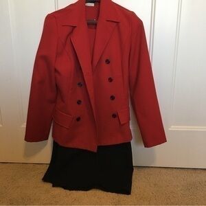 Vintage 90’s Red and black dress suit